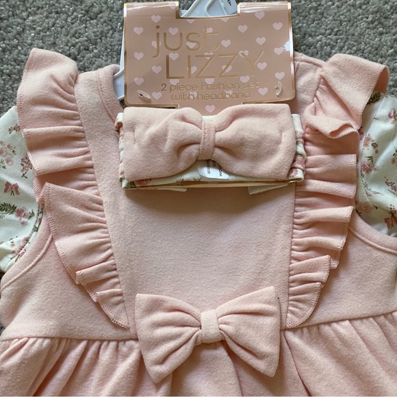 Just Lizzy 2-piece Baby Dress Set with headband - Picture 3 of 10